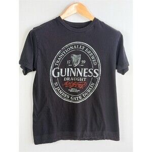Guinness Mens Medium Black Graphic T Shirt St James Gate Dublin Beer Tee